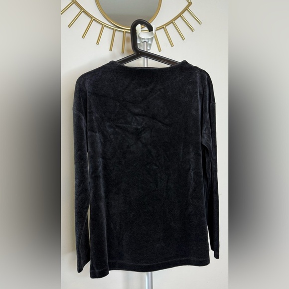 Talbots 2 piece charcoal Gray velour lounge set athleisure small EUC - Picture 4 of 6